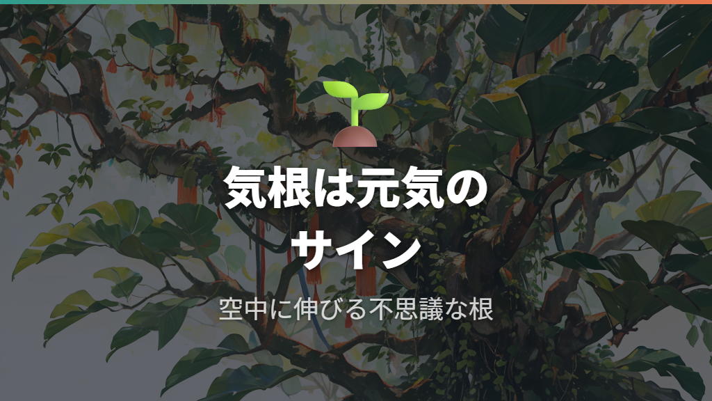ガジュマルの気根と根上がりの仕組みを知る