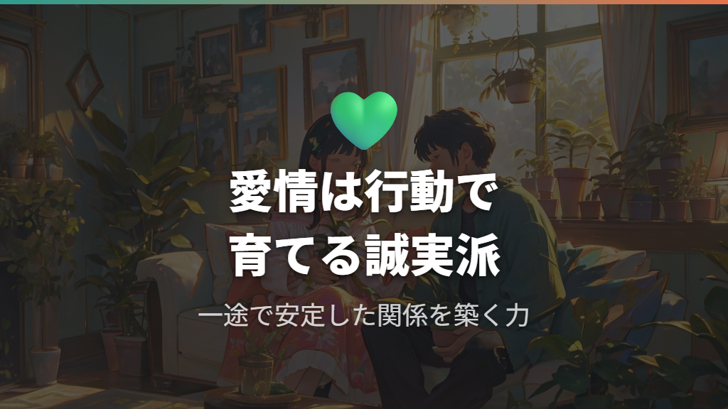 恋愛で見える「植物男子」の一途で誠実な愛情表現の特徴