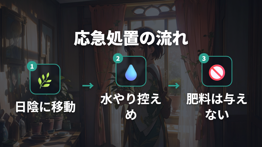 植え替え直後に元気がないときの応急処置