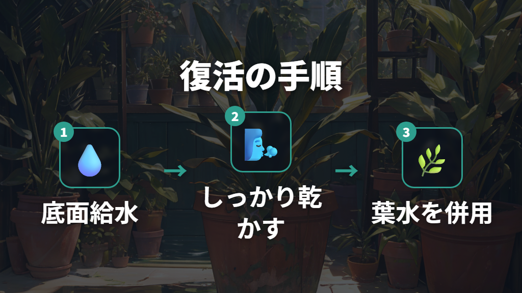 葉がシワシワになったサンスベリアを復活させる4つの手順