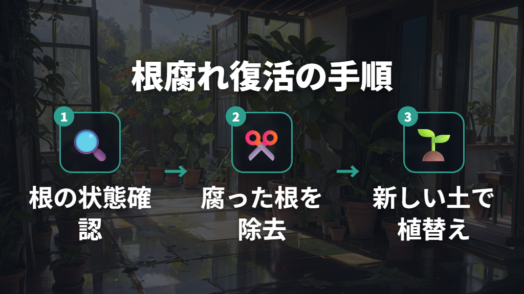 根腐れしたガジュマルを復活させる手順