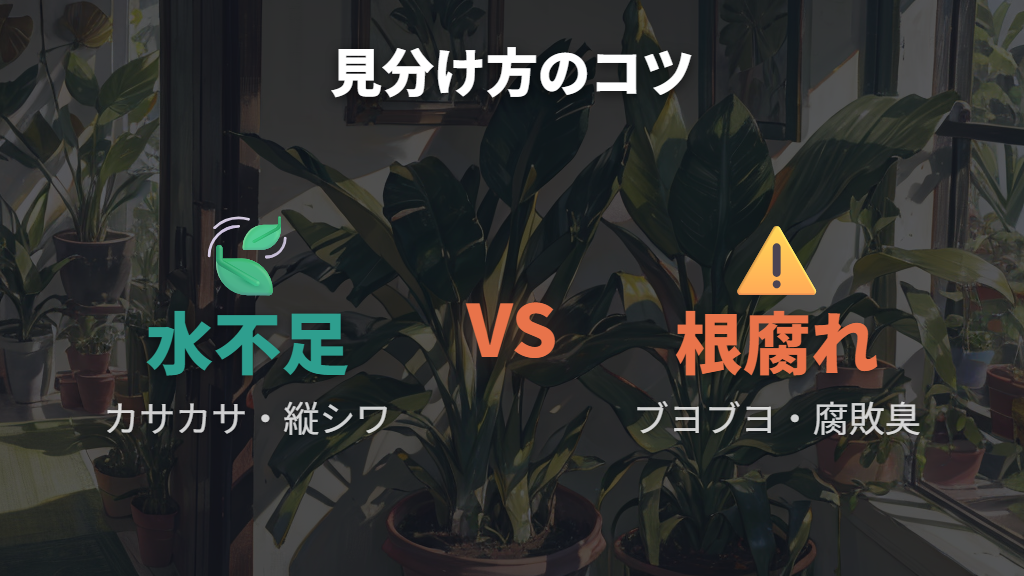 水不足と根腐れの見分け方チェックポイント