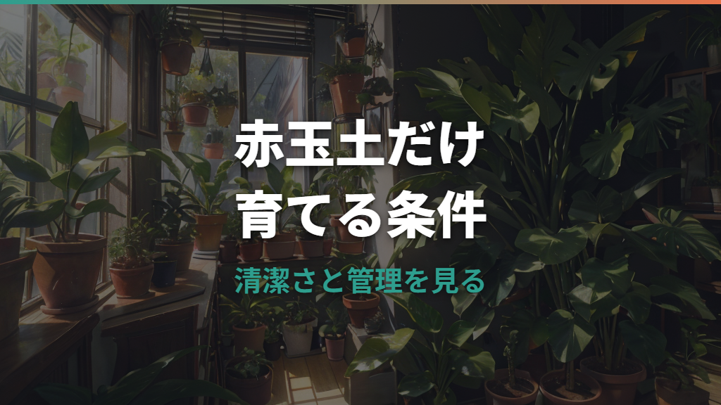 観葉植物は赤玉土だけで育つ？向く植物と失敗しない管理方法