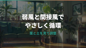 観葉植物のサーキュレーターの当て方は?向き・距離・置き場所をやさしく整理