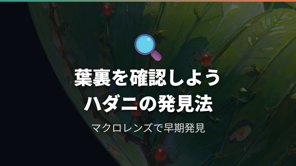 ウンベラータのハダニ画像で確認すべき葉裏の特徴