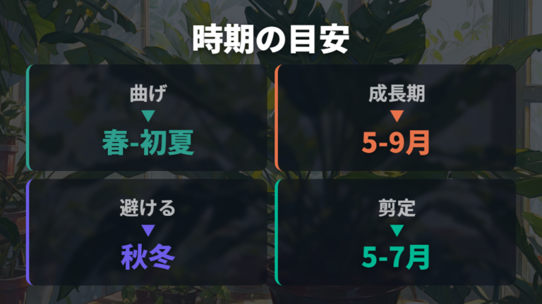 曲げやすい時期と株の状態を見極める