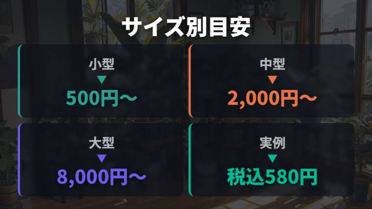 値段とサイズの相場を小型・中型・大型で比べる