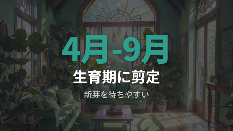 春から夏に剪定する理由は回復力にある?