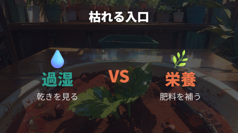 枯れる原因と向かない植物は過湿と栄養不足から考える