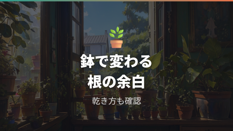 鉢の大きさと成長の関係は根のスペースで変わる