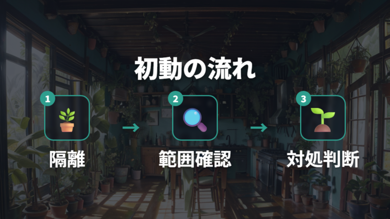 カビを見つけた時の対処法は隔離と範囲確認から始める