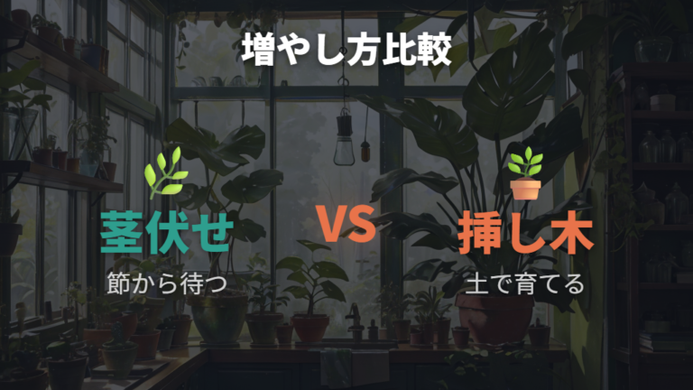 茎伏せと挿し木の違いを失敗しやすさで比べる