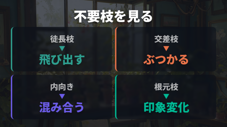 樹形を整える剪定のコツは不要枝を見分けること