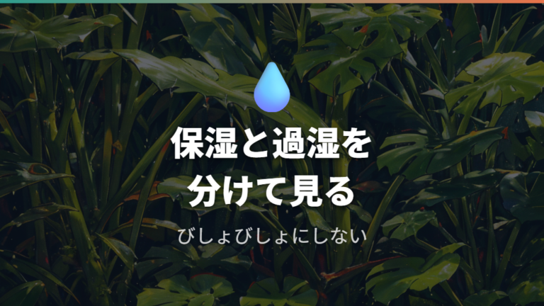 腐らせない水やりと湿度管理は過湿を避けて保湿する
