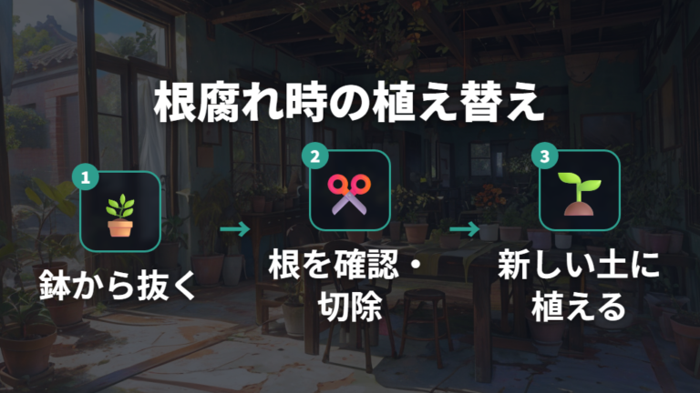 根腐れ疑い時のガジュマルの植え替え手順と用土選び