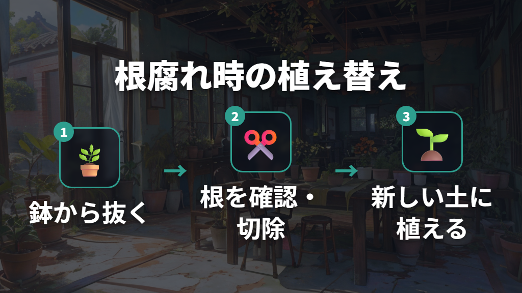 根腐れ疑い時のガジュマルの植え替え手順と用土選び