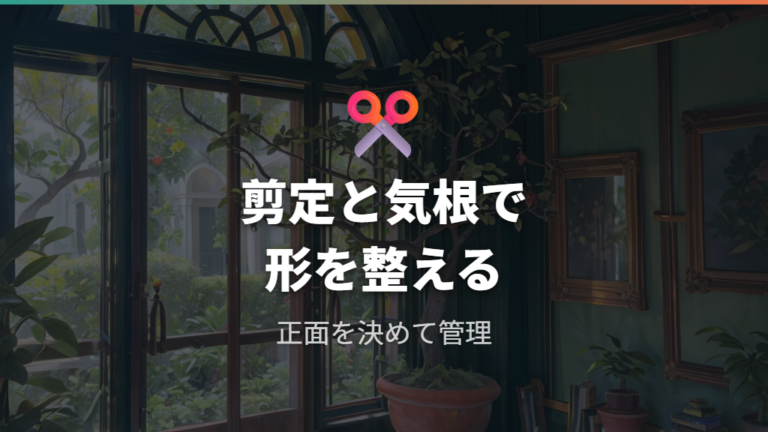 見栄えを整える剪定と管理で形を維持する