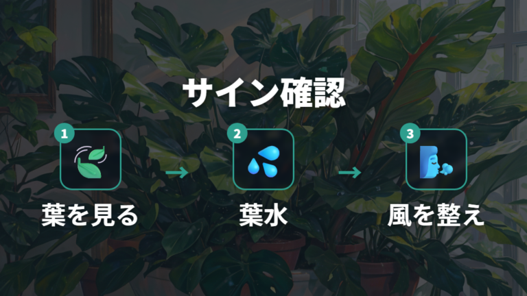 丸坊主になる前のサインを見たら葉水と風通しを整える