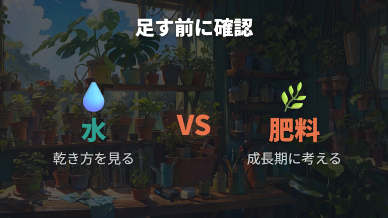 水やりと肥料で成長速度を上げすぎない
