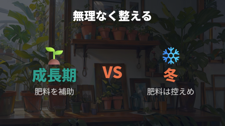 肥料と風通しは成長期だけ無理なく整える