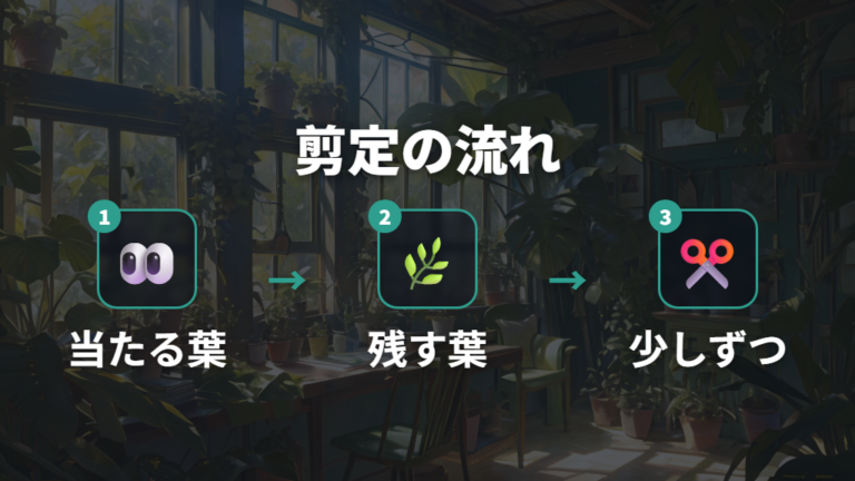 大きくなりすぎたときの剪定で形を整える