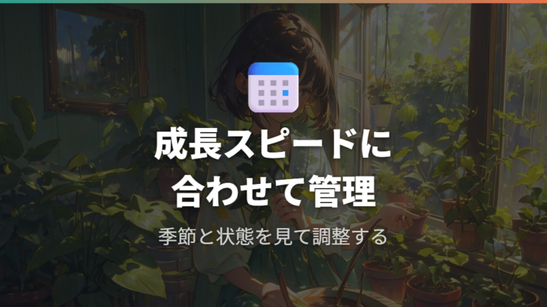 鉢植えナギの成長スピードに合わせて管理を変える