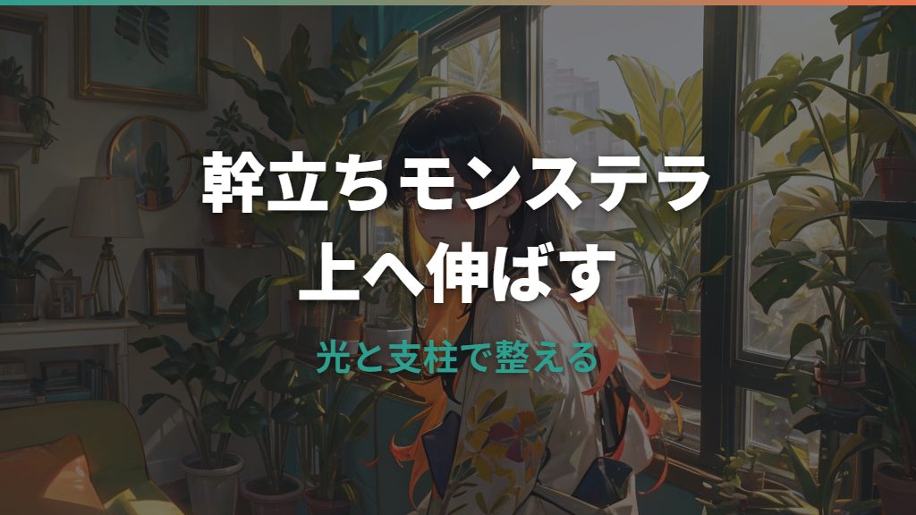 幹立ちモンステラの育て方｜支柱・剪定・気根で樹形を整えるコツ