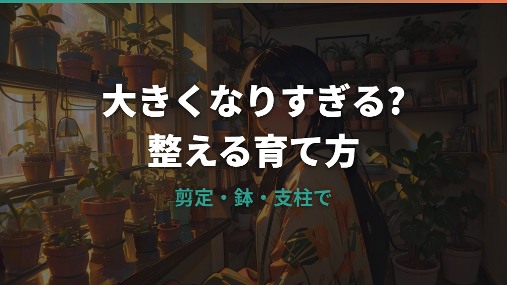 モンステラを大きくしたくない時の育て方｜剪定・鉢・支柱でコンパクトに保つ