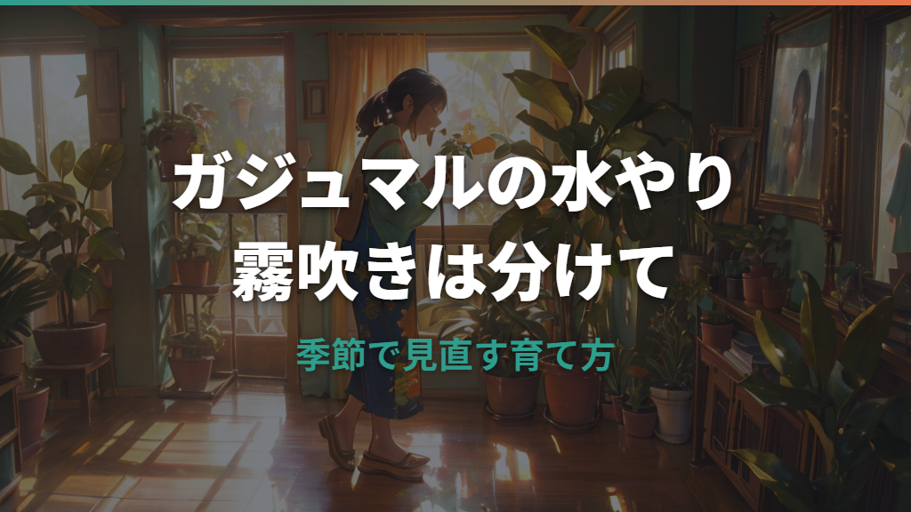 ガジュマルの水やりと霧吹きの正解は？季節別頻度と葉水の使い方