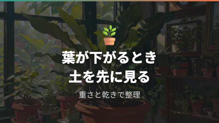 葉が垂れる主な原因は水不足から確認する