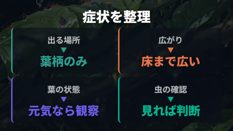 病気と見分けるチェックポイントを表で整理する