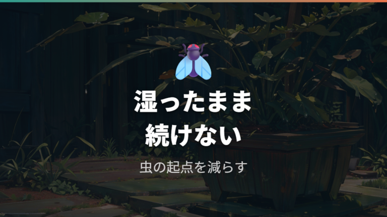 水を放置するとコバエ類が気になりやすい理由は湿った環境にある
