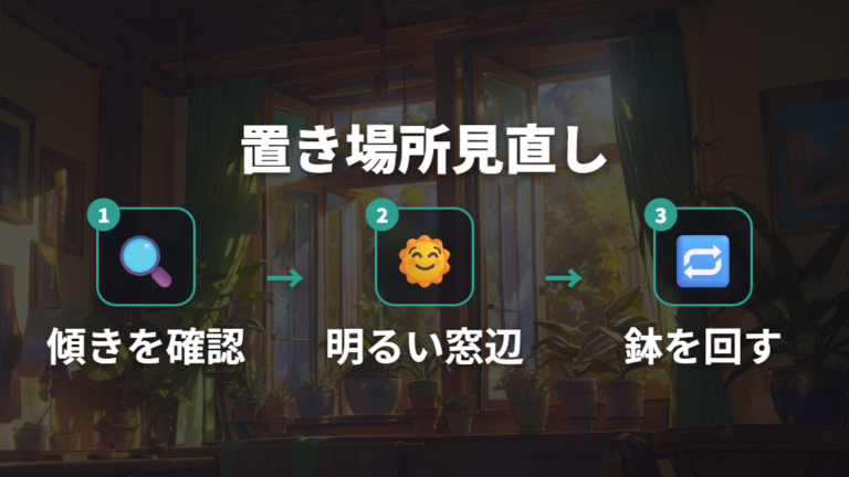 置き場所と光の当て方を見直す手順