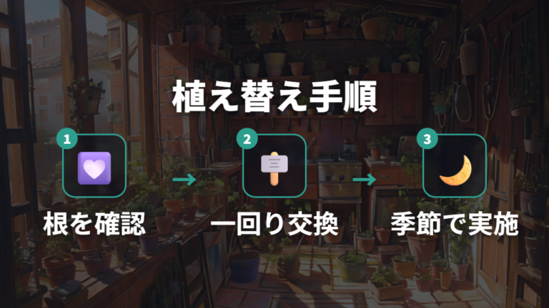 植え替えで根の成長を促すタイミング