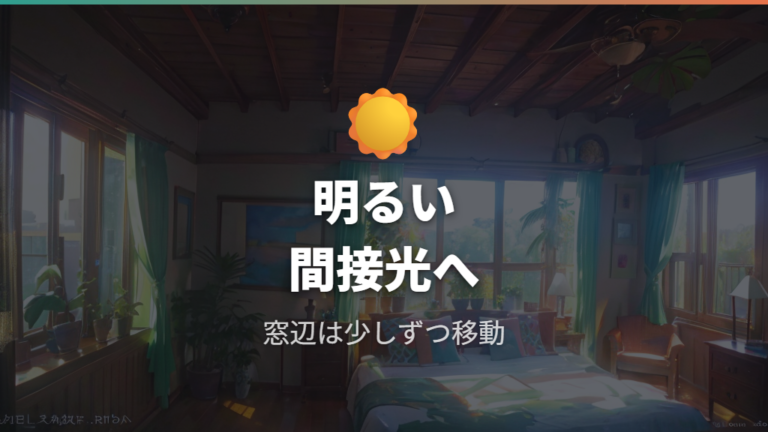 日当たりと置き場所の見直しは明るい間接光から始める