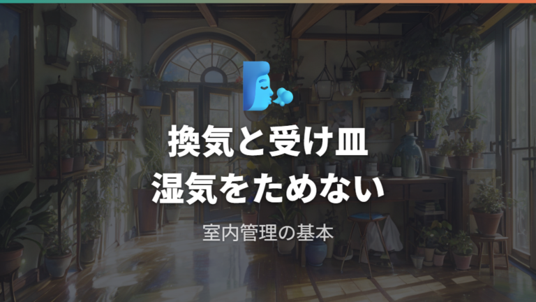 室内でできる虫対策は換気と受け皿管理が基本