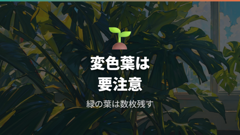 復活する葉と切る葉の判断は変色と株の生存で分ける
