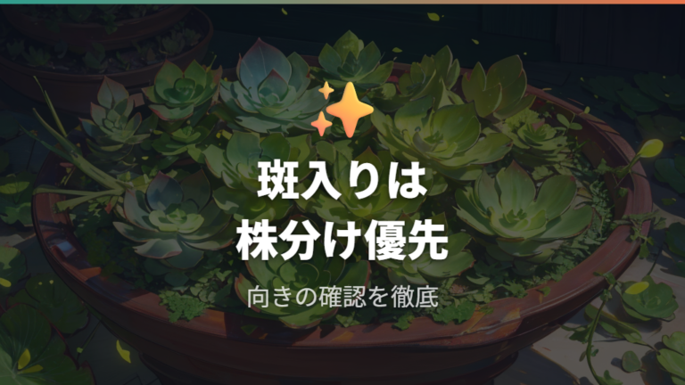 斑入り品種は葉を切る増やし方に注意する