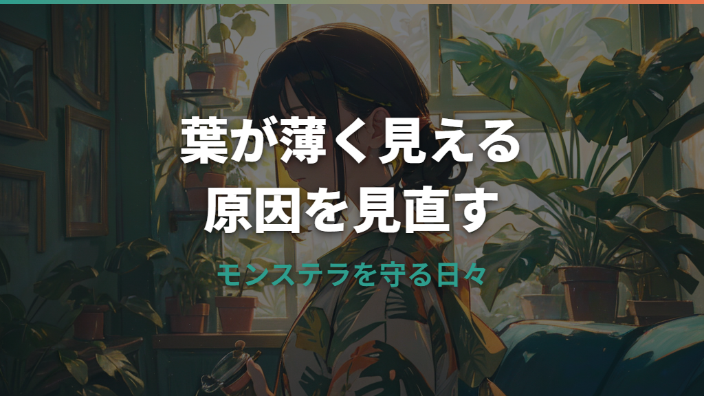 モンステラの葉の色が薄い原因は？日当たり・水やり・肥料の見分け方