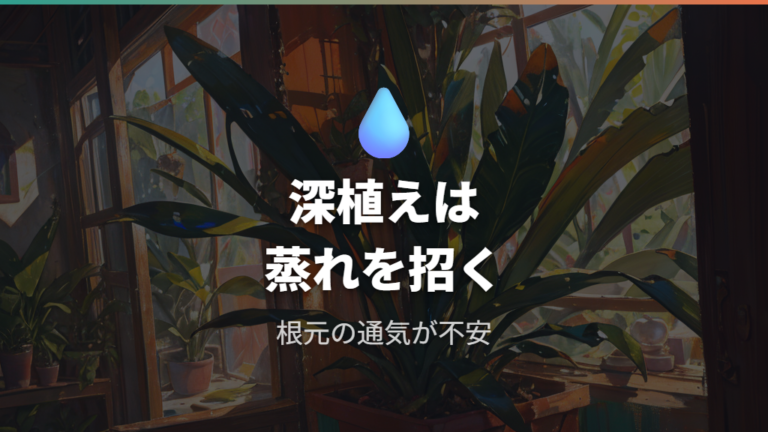 深植えで根腐れリスクが上がるのは過湿と通気不足が重なるとき