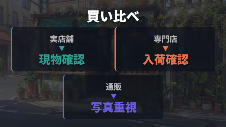 実店舗で見るポイントと通販の使い分け