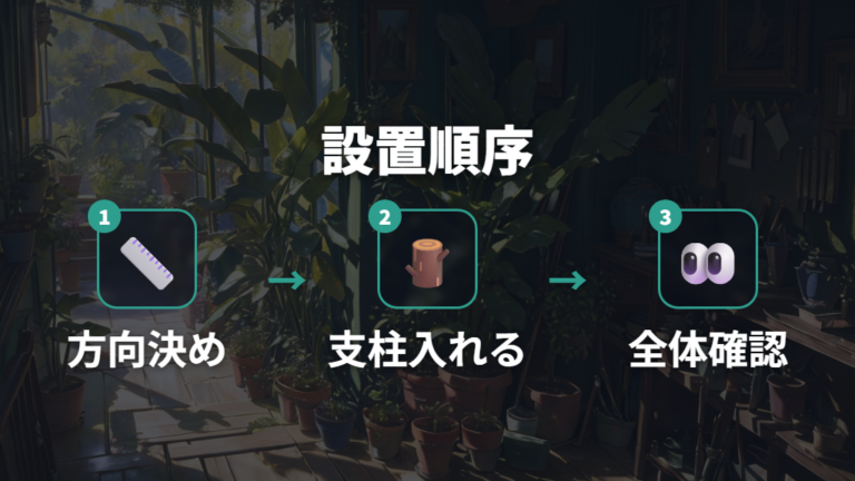 支柱の立て方と固定の手順を順番に確認する