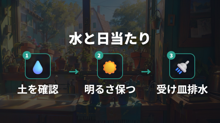 長く育てる水やりと日当たりの基本