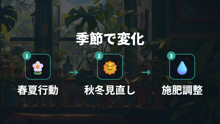 水やりと肥料の管理は季節で変える
