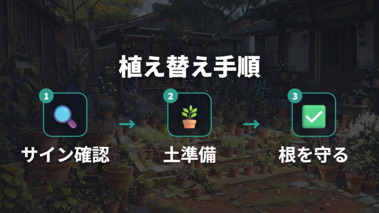 植え替え時期と手順は根を傷めない流れで進める