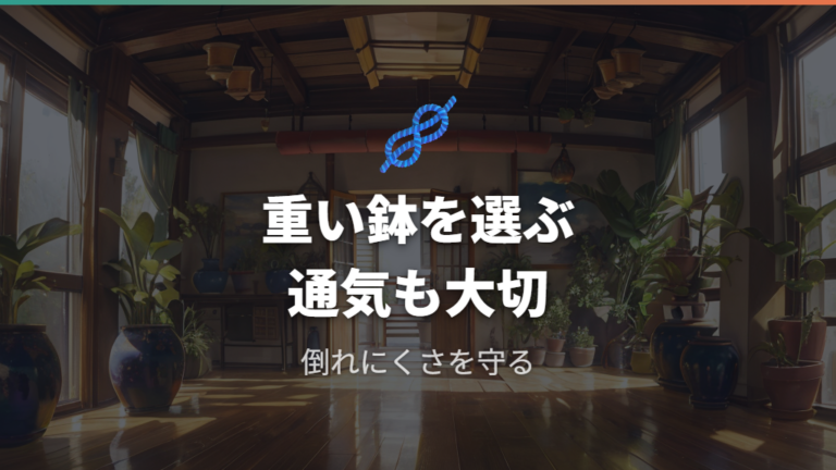 倒れにくく植える鉢選びは重さと通気性を見る