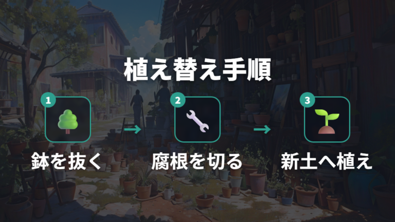 根腐れや根詰まりから復活を狙う植え替え手順
