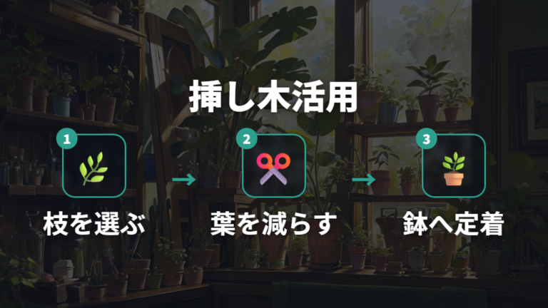 剪定枝を使うなら挿し木で株を増やす方法もある