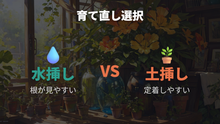 発根しないときの育て直し方は水挿しと土挿しを使い分ける
