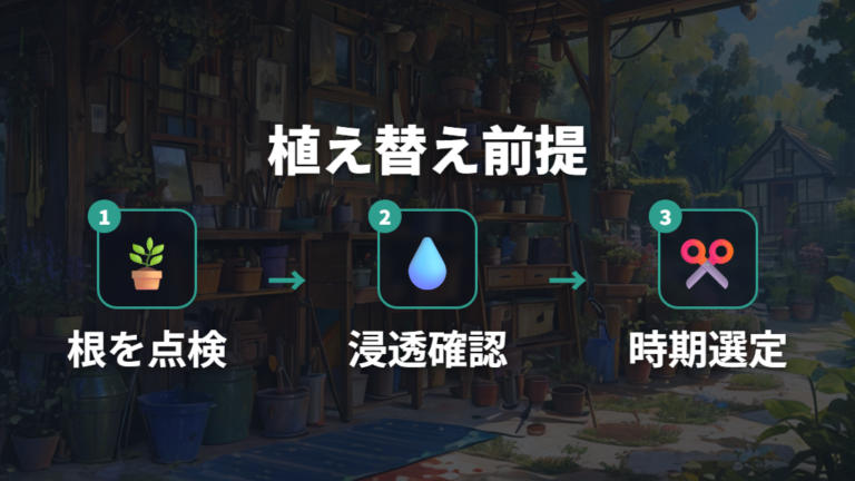 植え替えと剪定で成長を促す方法は根詰まり確認から始める
